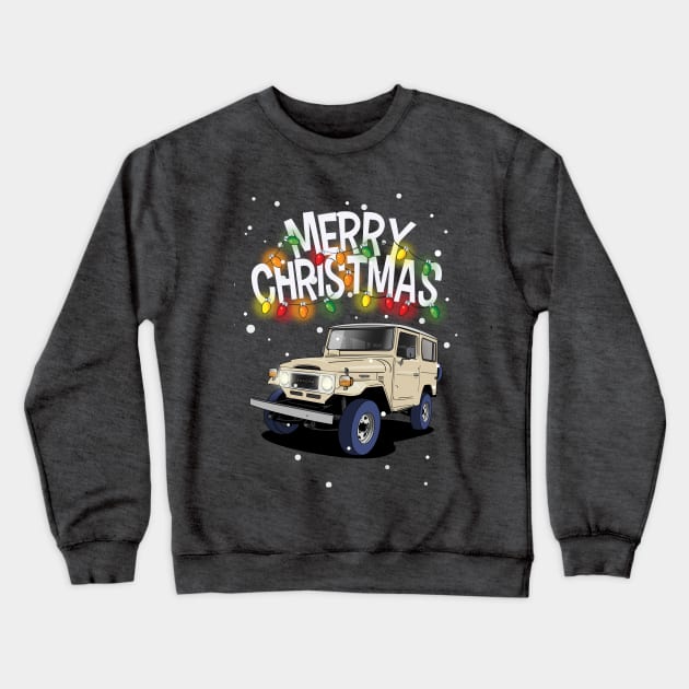 Toyota Land Cruiser FJ40 Christmas Sweater Crewneck Sweatshirt by Webazoot